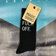 Carica l&#39;immagine nel visualizzatore di Gallery, Magic Socks &quot;Fu*k Off&quot; Black
