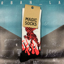 Carica l&#39;immagine nel visualizzatore di Gallery, Magic Socks &quot;Tiger Flame&quot; Orange Fluo
