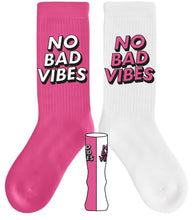 Carica l&#39;immagine nel visualizzatore di Gallery, Magic Socks &quot;No Bad Vibes&quot; Purple Fluo TwoFace
