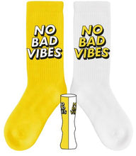 Carica l&#39;immagine nel visualizzatore di Gallery, Magic Socks &quot;No Bad Vibes&quot; Yellow Fluo TwoFace
